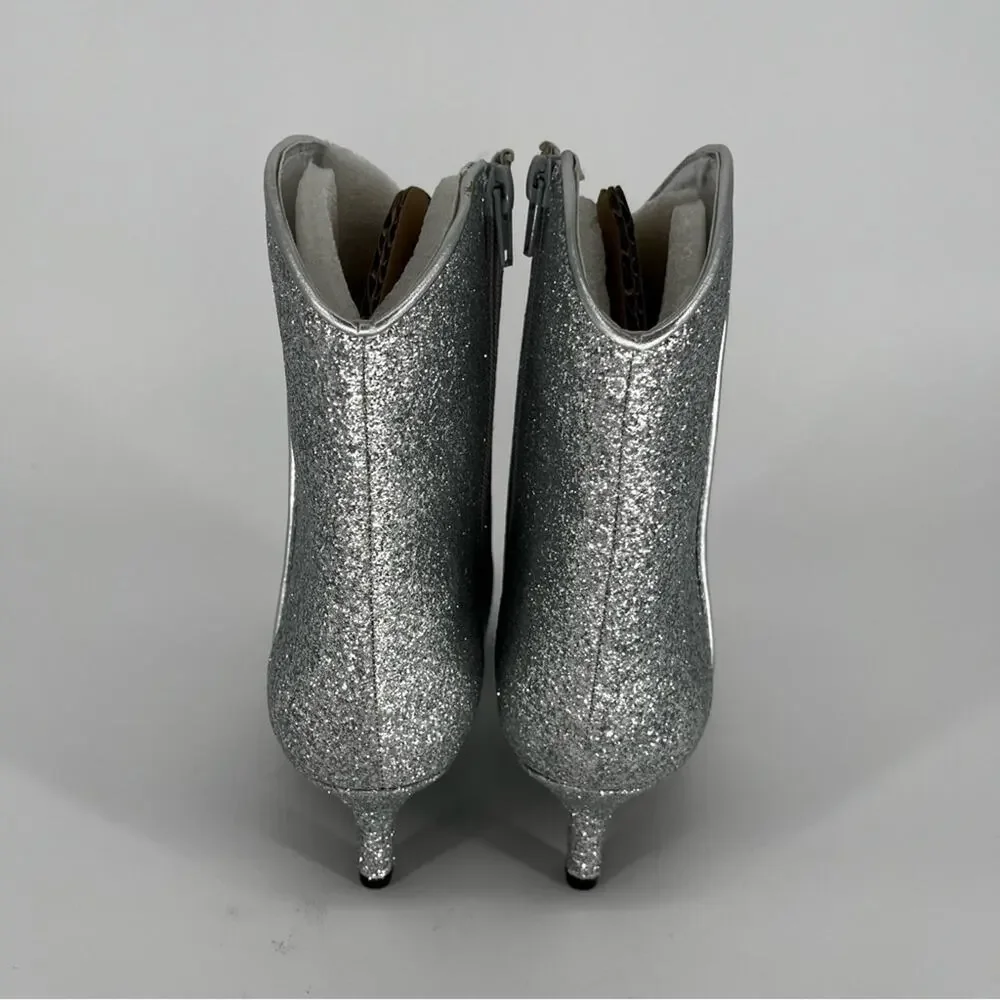 On 34th Aatira Tulip booties silver glitter - 6